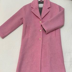Pink long coat Medium [ ref: 5’8- below knee ]